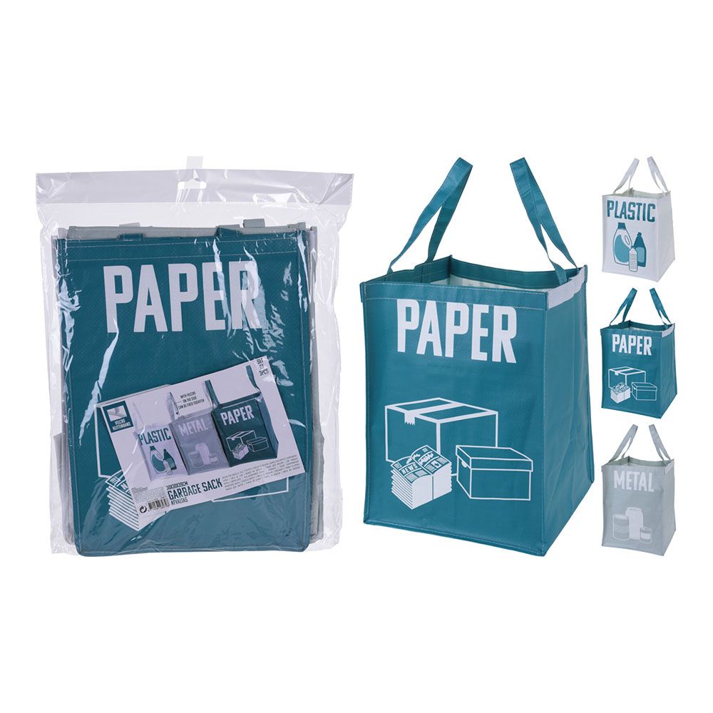 Kit 3 sacos do lixo reutilizável especial campismo com medidas: 30x30x39cm