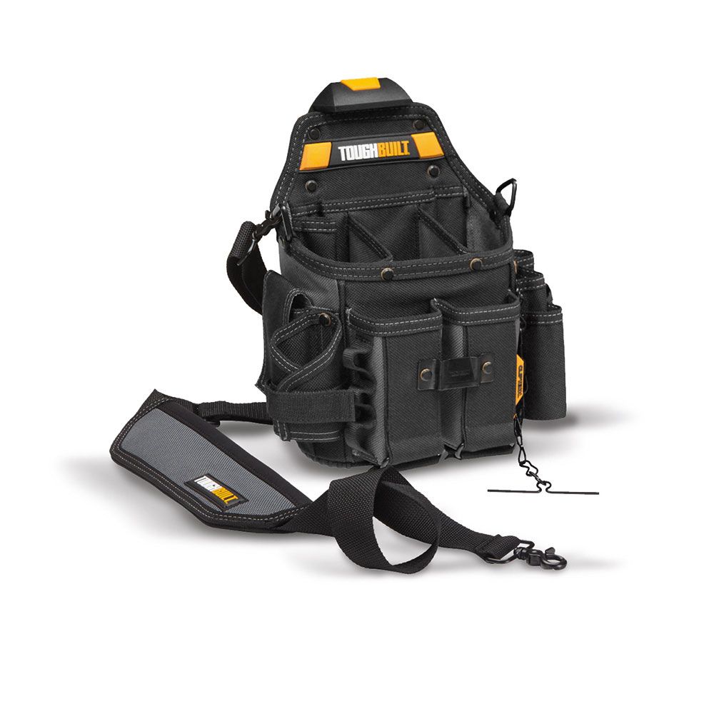 Bolsa para oficial de eletricista com correia de ombro, com sistema cliptech, 20 x 13 x 28 cm