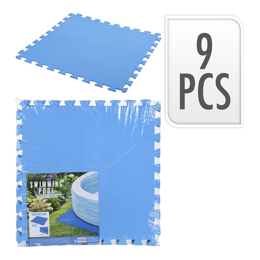 Revestimento protetor para piscina, 9 peças, 500 x 500 x 4 mm