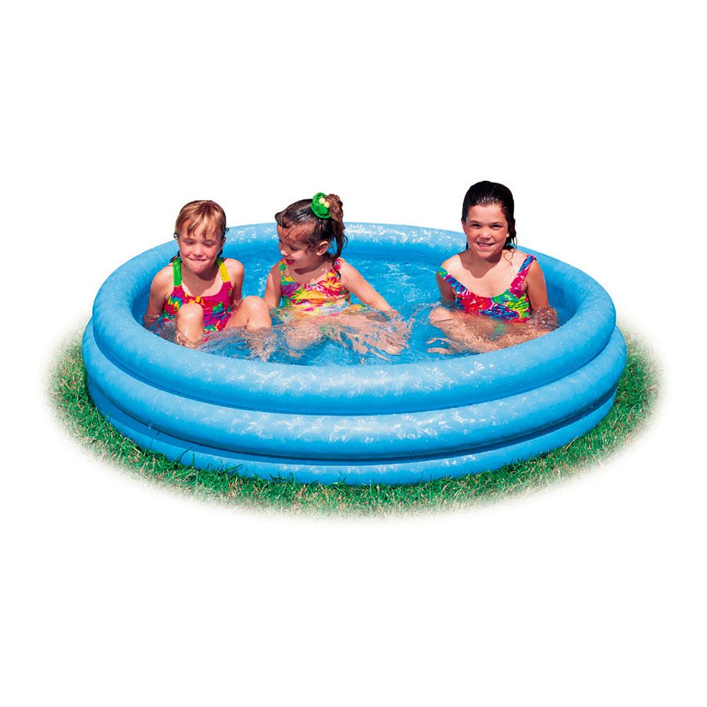 Piscina infantil inflável, modelo azul, 3 anéis, ø114 x 25 cm