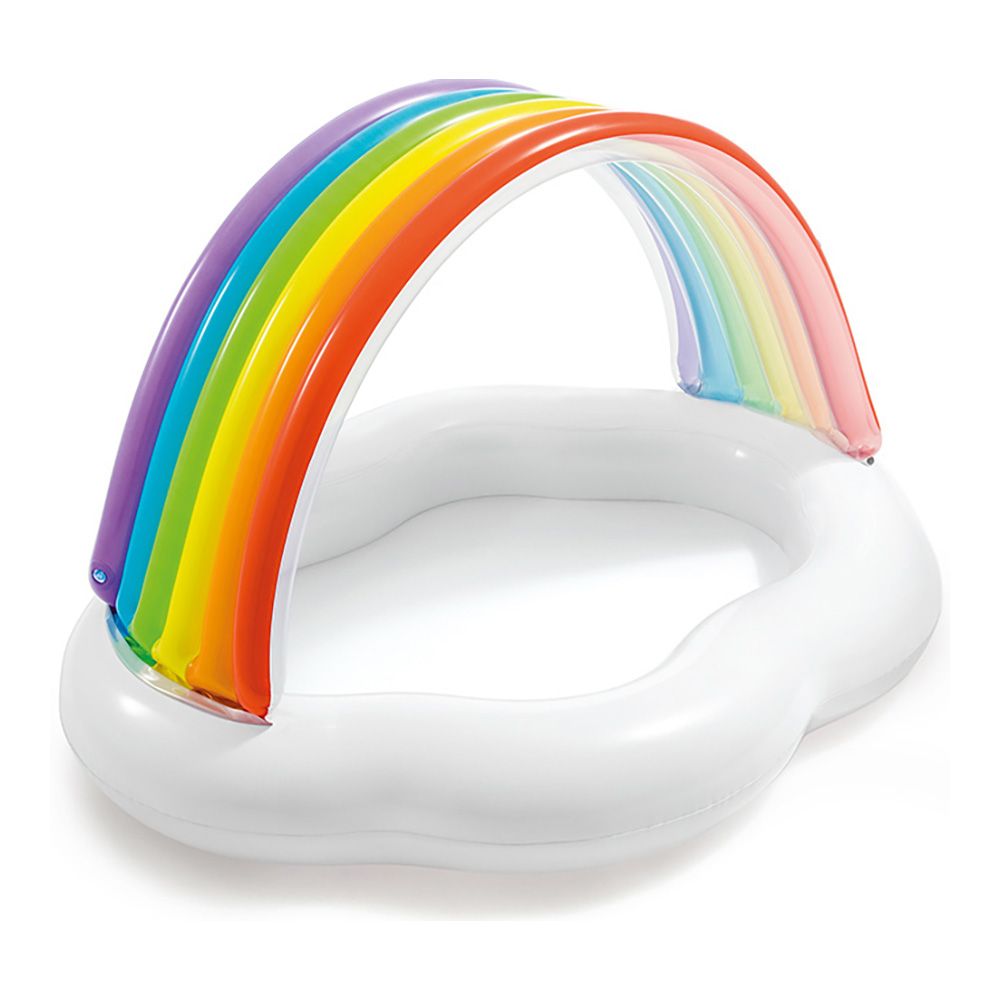 Piscina inflável infantil, modelo arco-íris, 142 x 84 x 119 cm