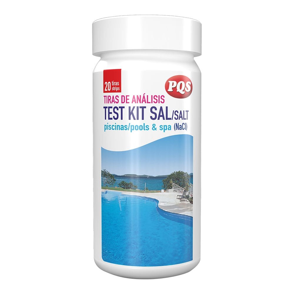 Tiras de teste de sal para piscinas e spas, frasco com 20 uds
