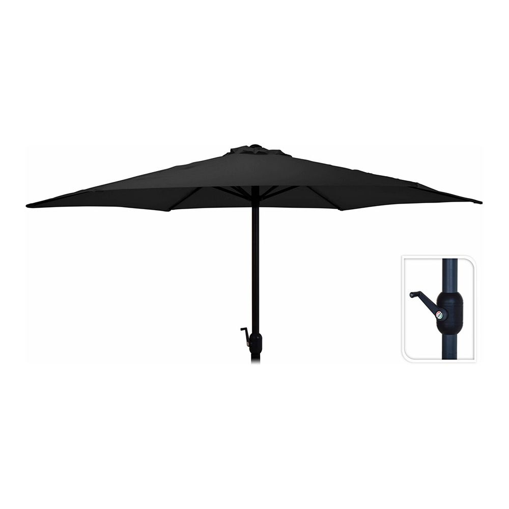 Parasol para jardim, preto, ø300 x 248 cm