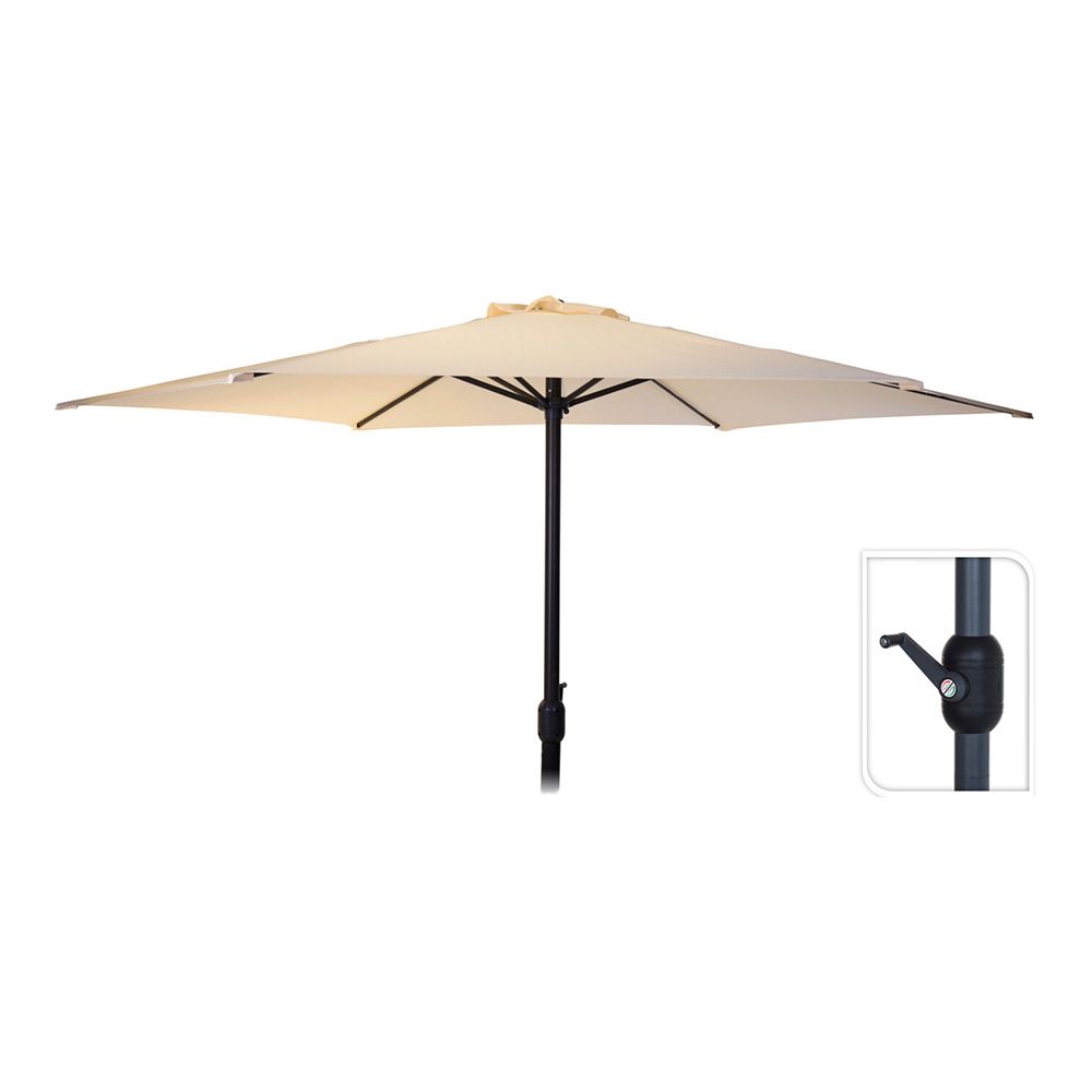 Parasol para jardim, creme, ø300 x 248 cm