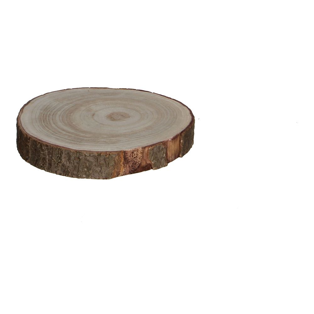 Base decorativa tronco de madeira ø20 x 3 cm