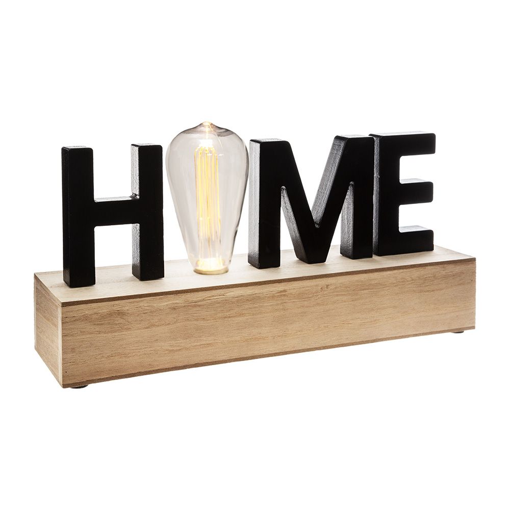 Figura led 'home' 34x16x8cm e27 a pilhas