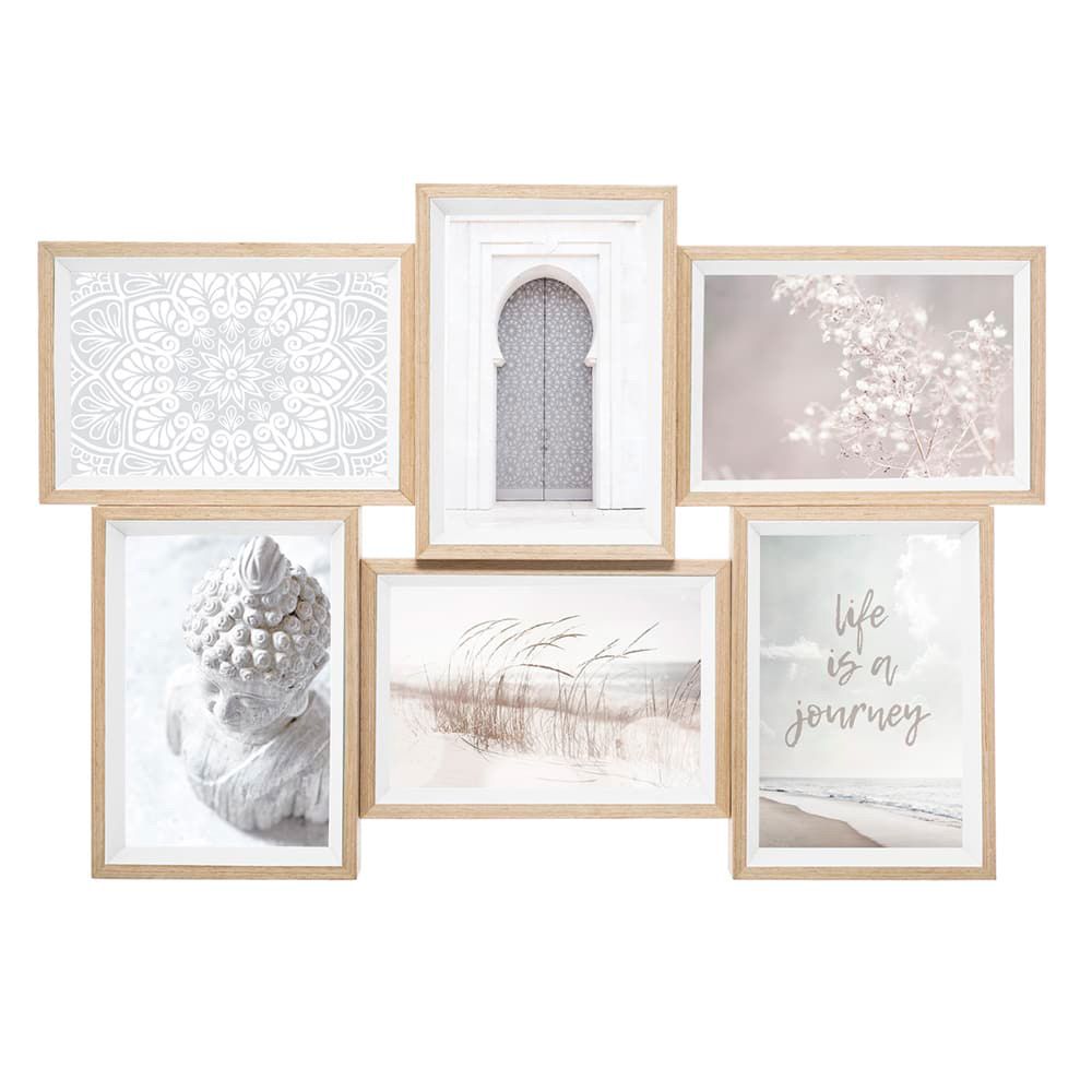 Molduras mille-mille para fotos, cores sortidas, 45 x 31 x 3 cm, 6 uds