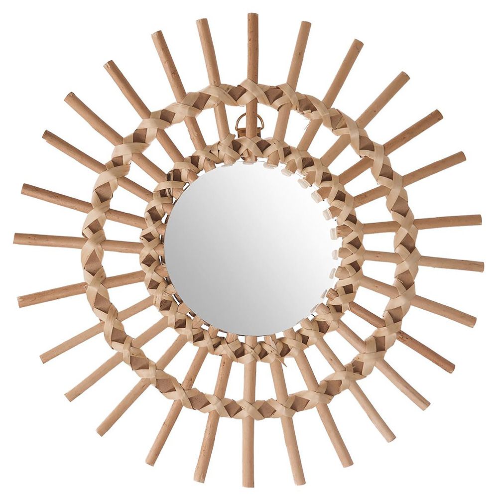 Espelho de sol em rattan ø30 cm