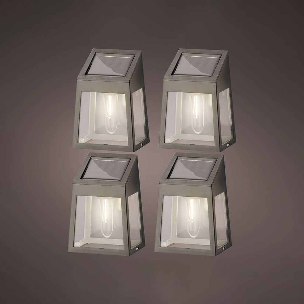 Kit de 4 apliques de parede solar led 898174
