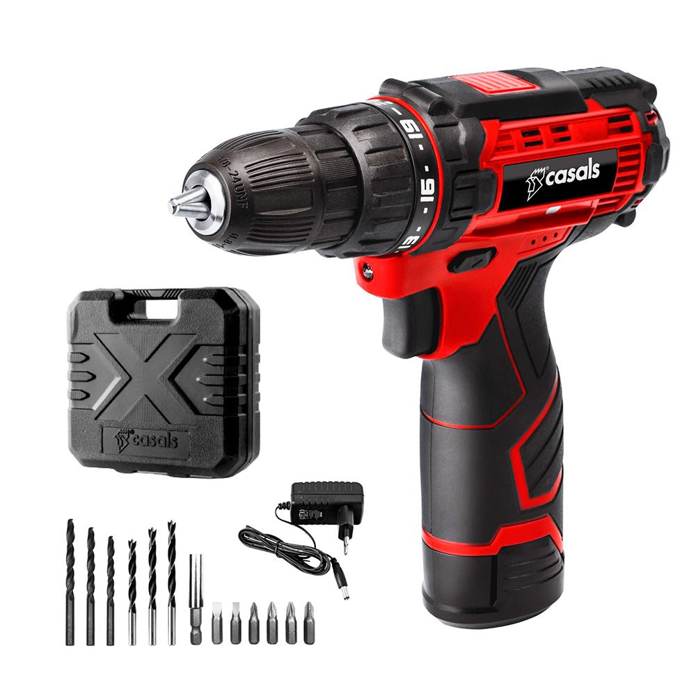 Kit berbequim aparafusador 12 v csc1205bc com mala e acessórios