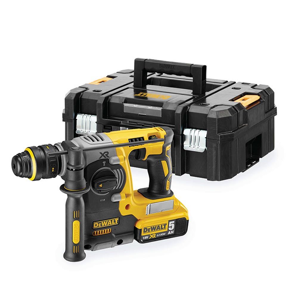 Martelo perforateur sds plus pneumático brushless 18v com 2 baterias 5ah e carregador