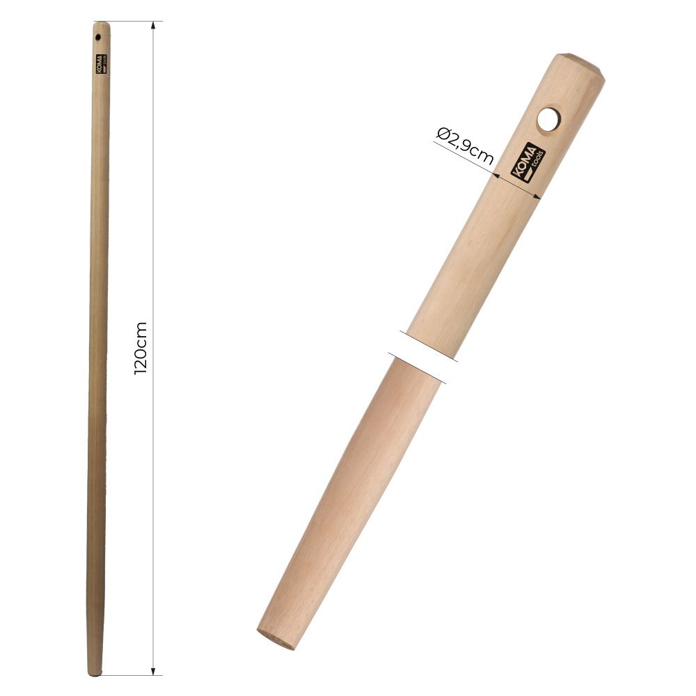 CABO DE MADEIRA DE EUCALIPTO PARA ANCINHO, AMR1229, Ø2,9 cm x 120 cm