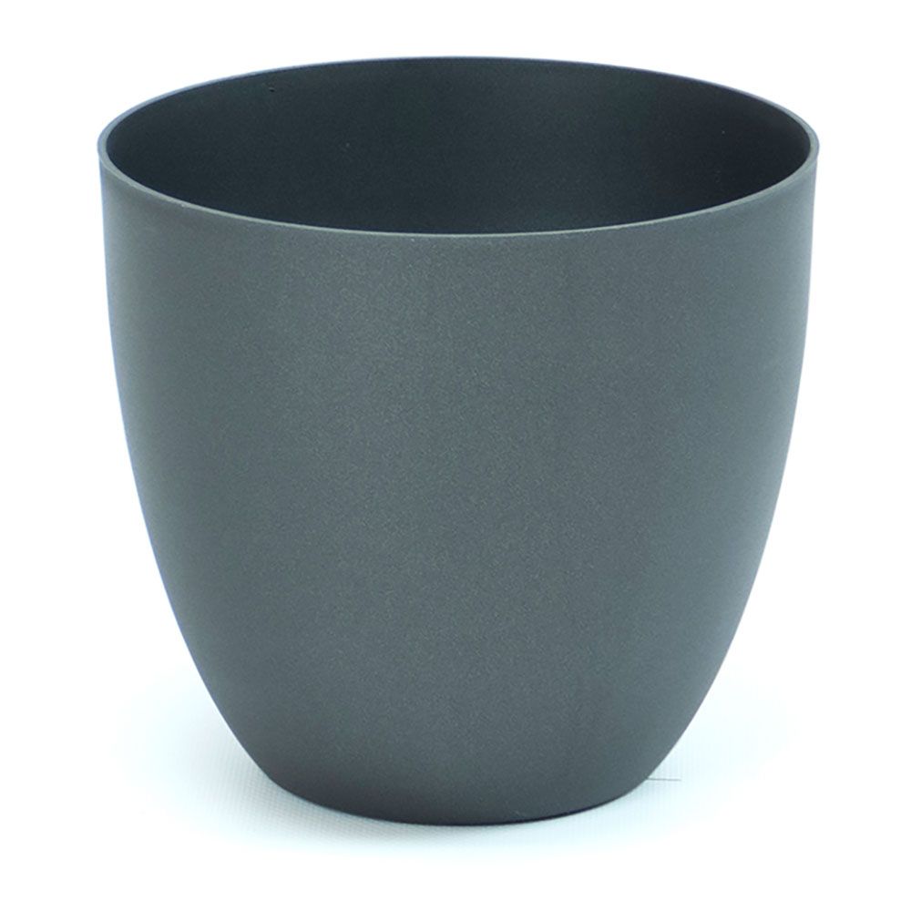 Vaso moldado por injeção, modelo tigela, cor antracita, ø38 cm