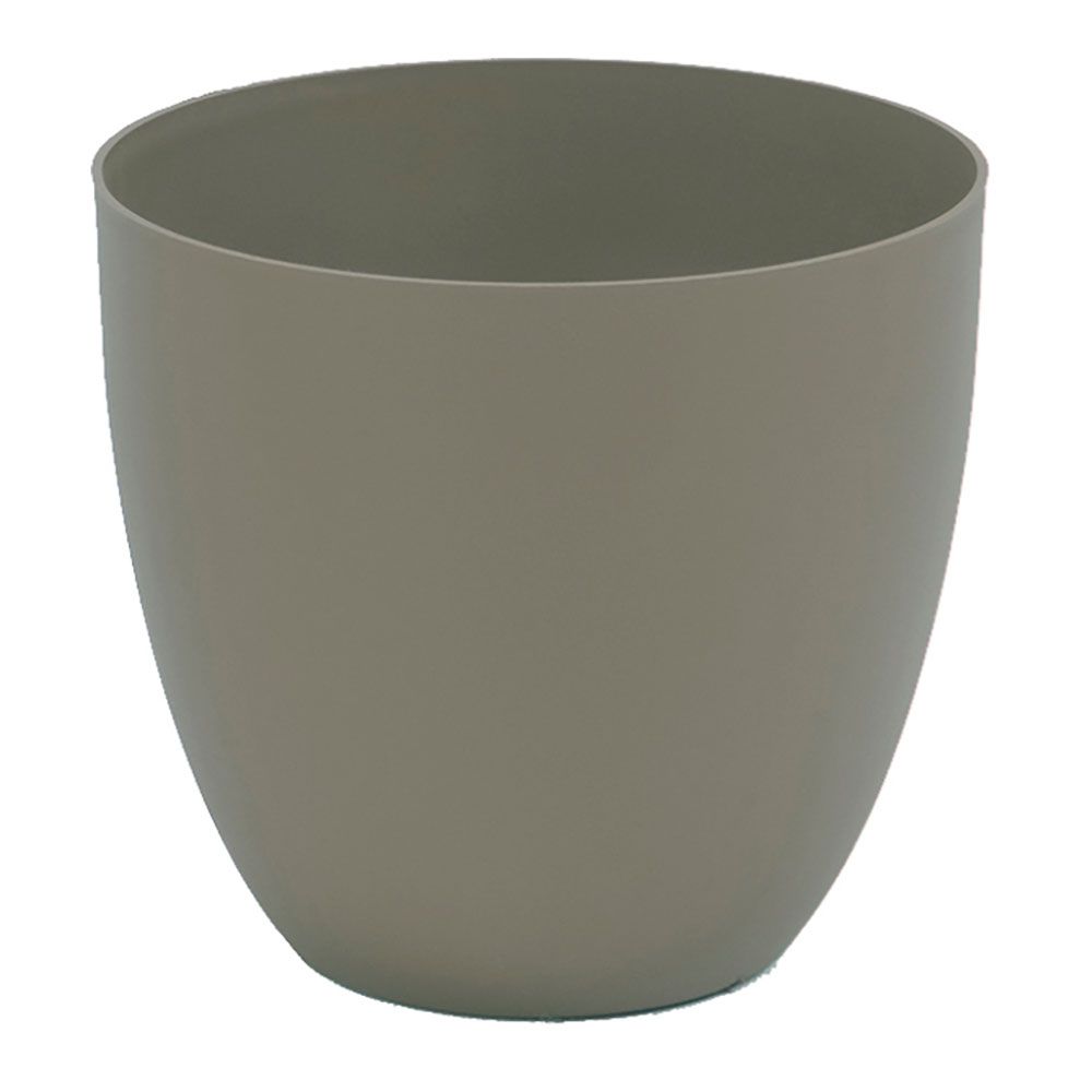 Vaso moldado por injeção, modelo tigela, cor taupe, ø38 cm