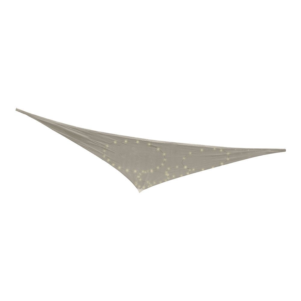 Toldo solar cinza com led para privacidade, ideal para uso externo, 3 x 3 x 3 m
