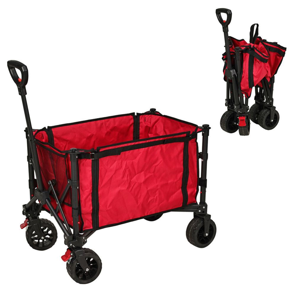 Carrinho dobrável 70 kg, vermelho
