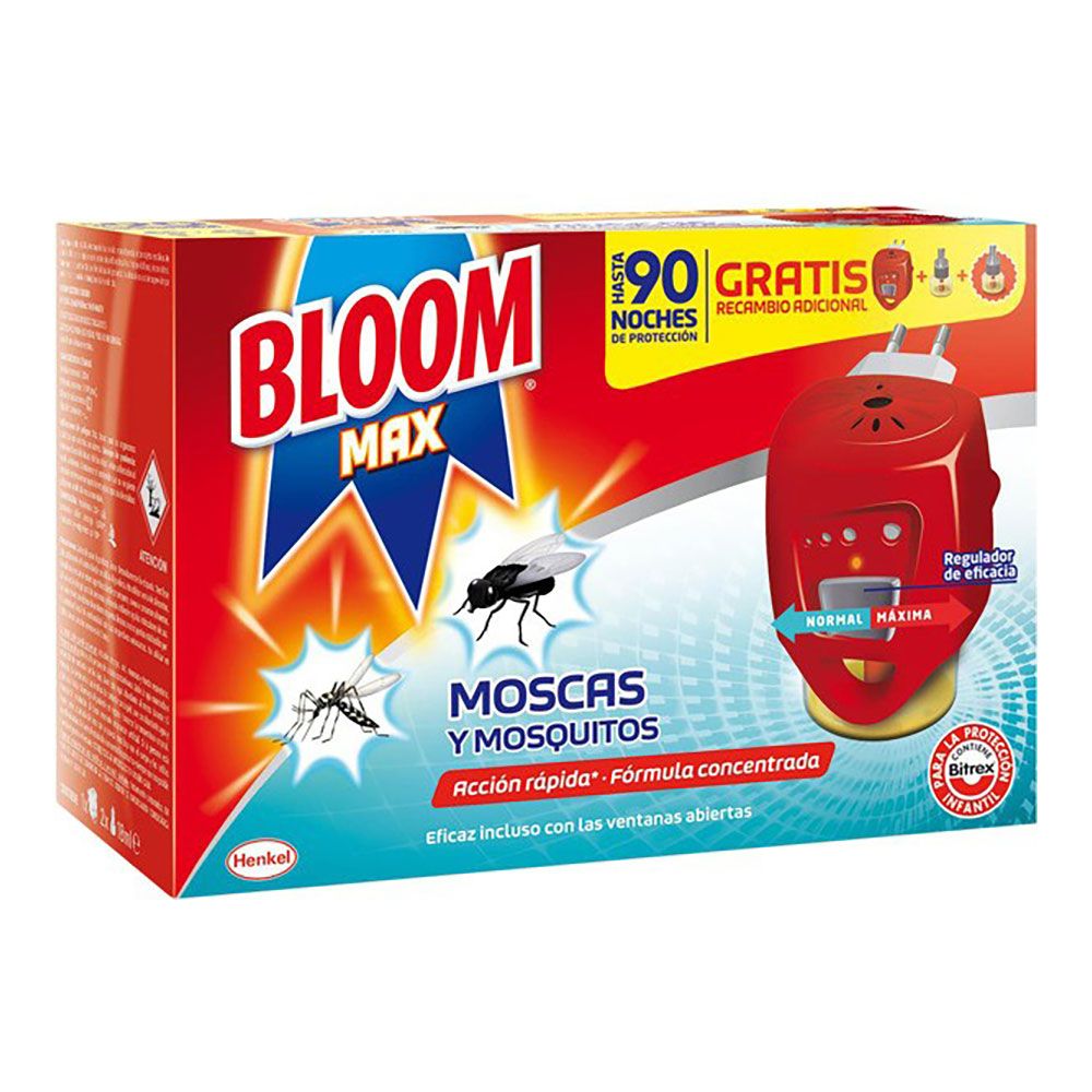 Dispositivo difusor líquido anti-mosquitos max + 2 refis para moscas e mosquitos