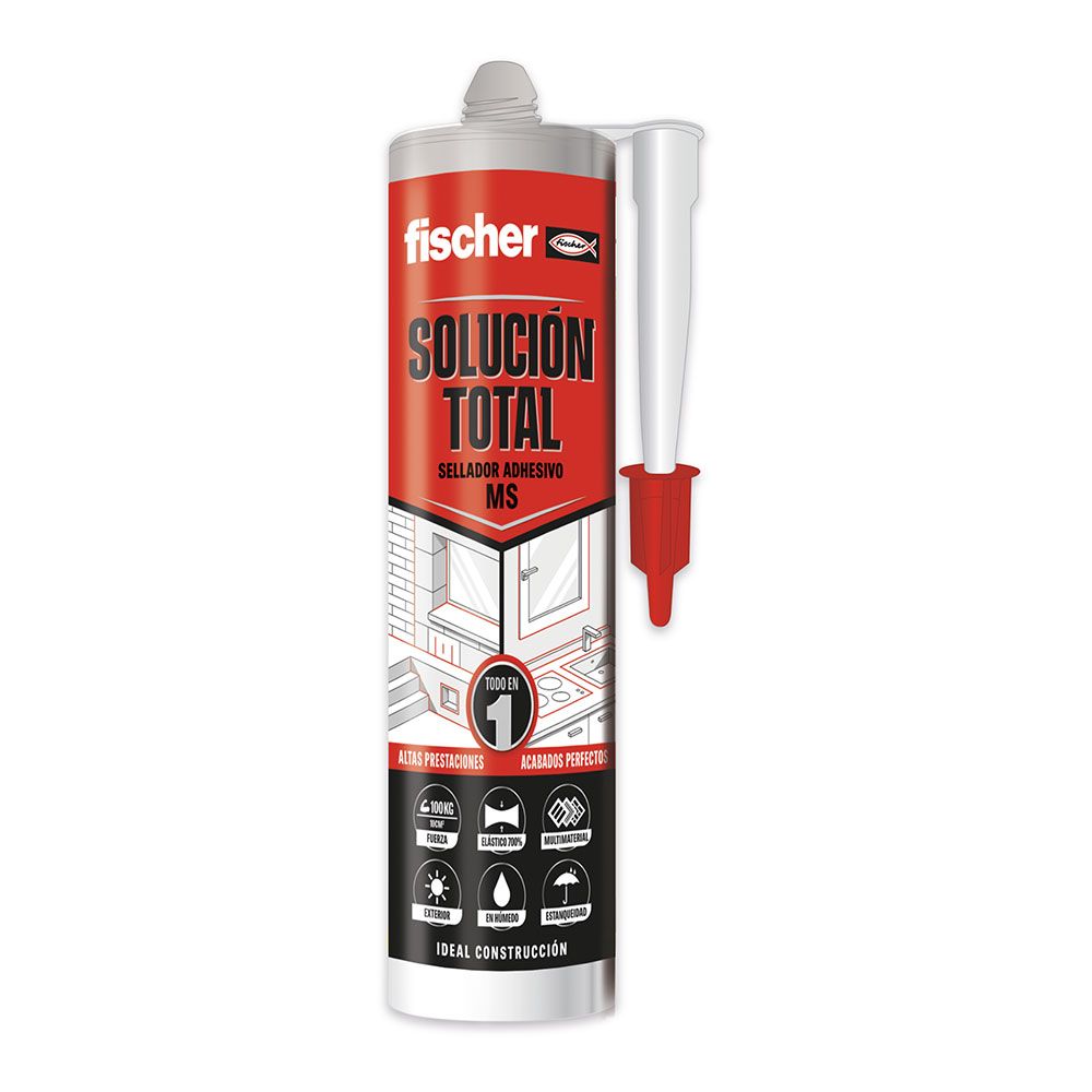 Ms vedante adesivo cinza 546184 fischer 290ml