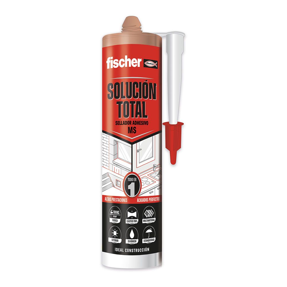 Ms vedante adesivo castanho 546186 fischer 290ml