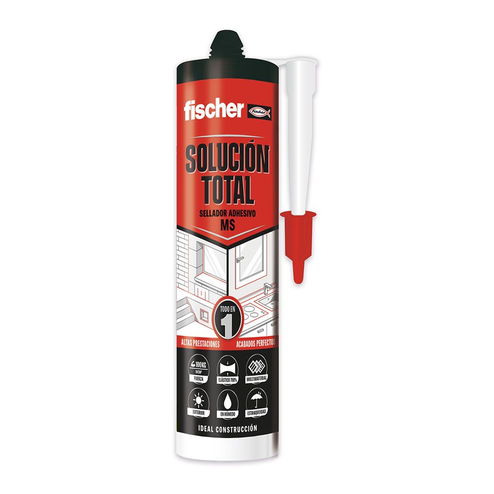 Ms vedante adesivo preto 546187 fischer 290ml