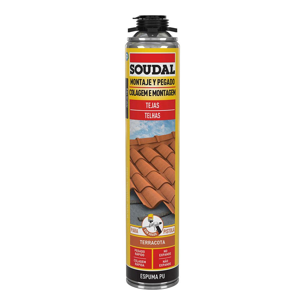 Espuma para telhas pistola vermelho 750 ml