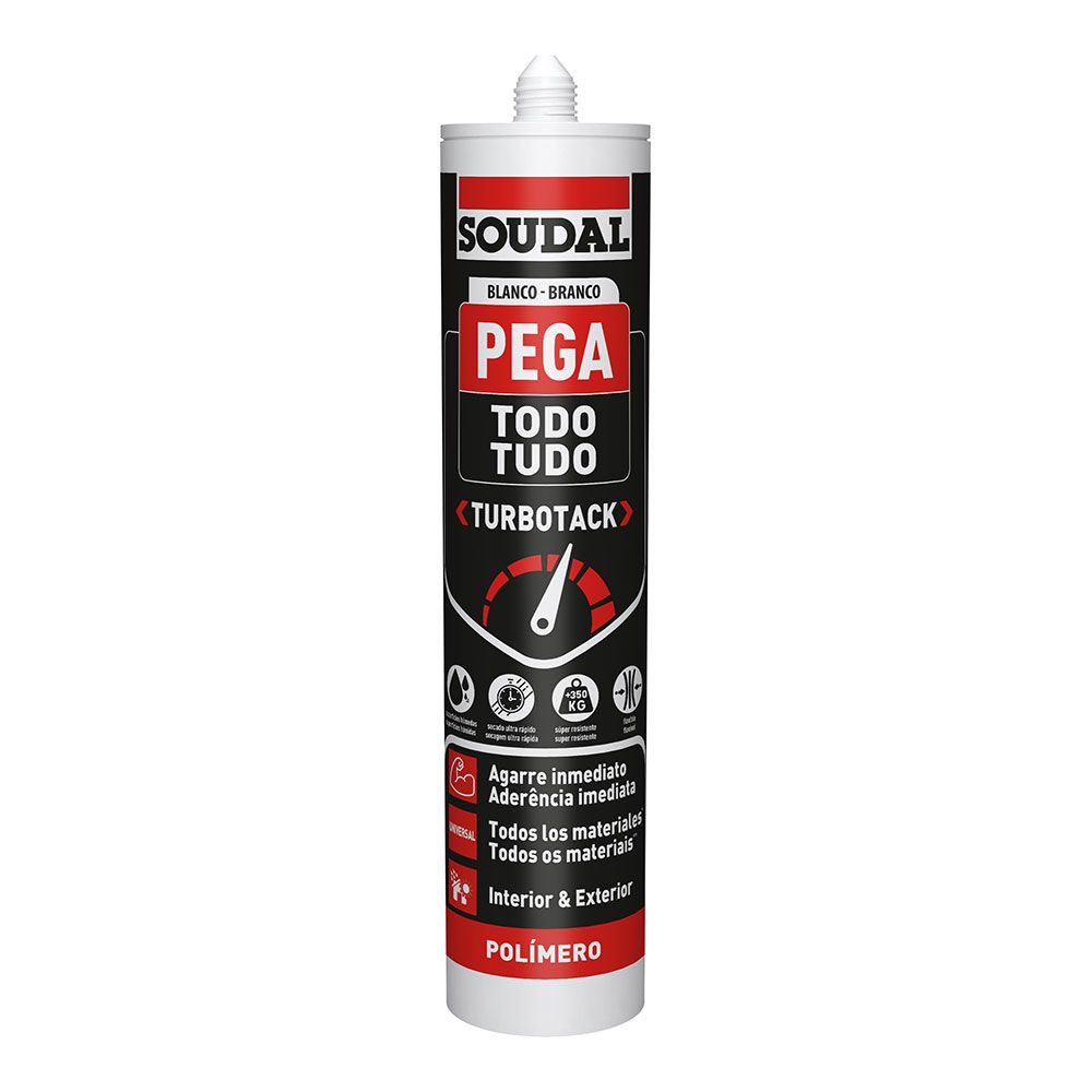 Cola tudo turbotack branco 290ml soudal 160280