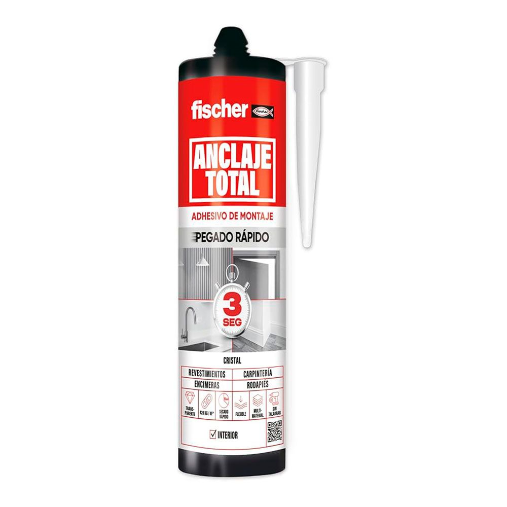 Fixação total, adesivo rápido 3 segundos, para interior, vidro, 290 ml próxima data de validade:01/09/2026