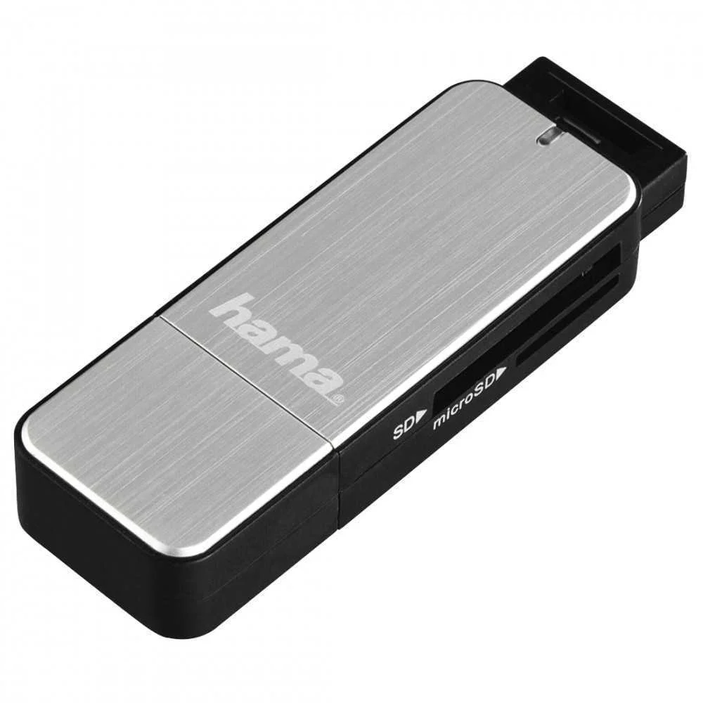 Hama Usb 3.0 Multi Card Reader Sd / Microsd Alu Bl