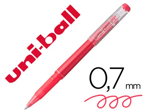 Rolo Gel Borrável Uf-222 0,7 Mm. Rojo Uni-Ball 23.