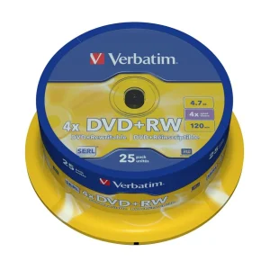 Verbatim Dvd+Rw 4.7gb 4x Spindle 25 Advanced Serl