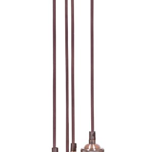 Candeeiro Pendente E27 Quad Cobre Brilhante