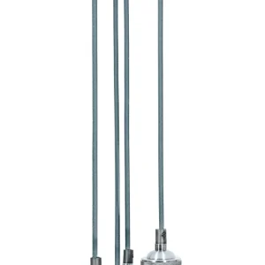 Candeeiro Pendente E27 Quad Prateado Brilhante