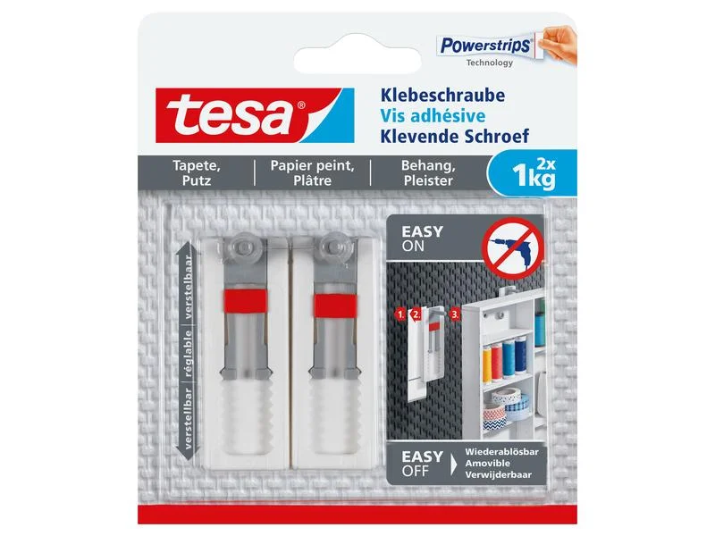 Parafuso Adesivo Tesa Ajustável para Papel de Par.