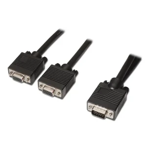 Cabo de Vídeo Vga Macho - 2x Svga Fêmea (45cm)
