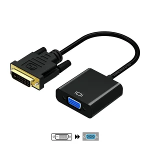 Adaptador de Vídeo Dvi-D Macho - Vga Fêmea 10cm