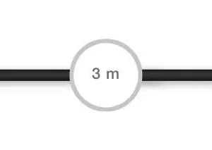 Cabo Áudio Jack 3,5mm Macho - Jack 3,5mm Macho 3m.