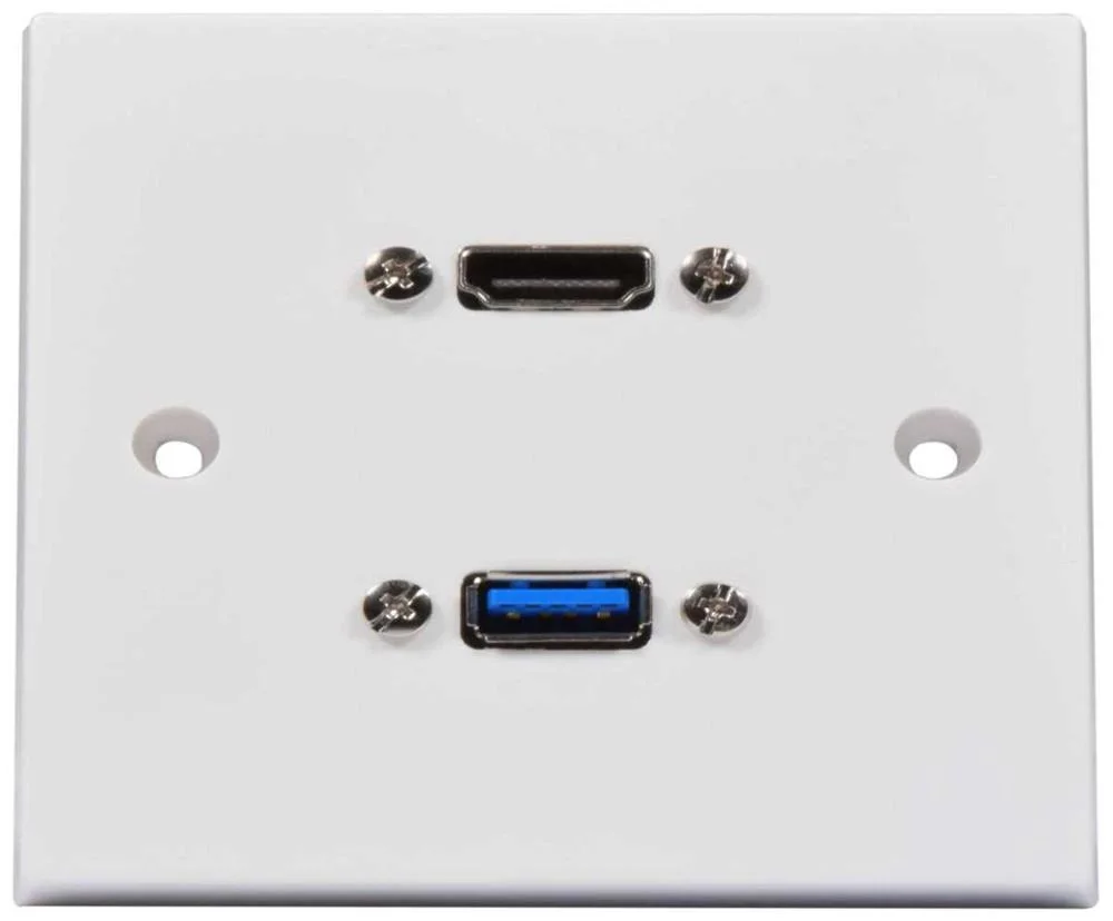 Placa de Parede Multimédia com Entradas Hdmi 8k e Usb3.0