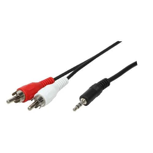 Logilink 1x3.5mm - 2xrca, 5m Cabo de Áudio 3.5mm .