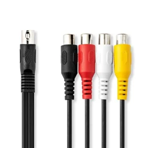 Cable de Audio Din  Din 5 Pines Macho  4x Rca Hem.