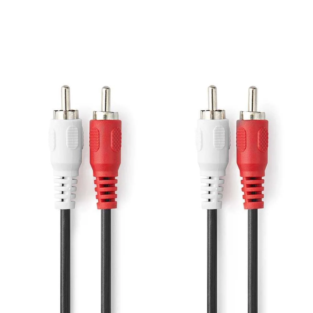 Cabo de Áudio Stereo 2x Rca Macho 2x Rca Mach.