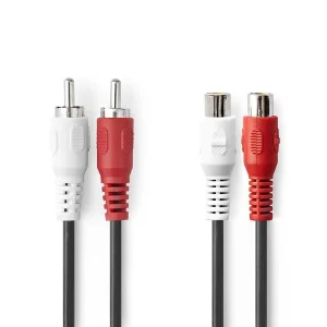 Nedis Cagl24205bk100 Cabo de Áudio 10 M 2 X Rca P.