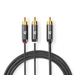 Cabo de Subwoofer 1 Rca Macho P 2 X Rca Macho 3m