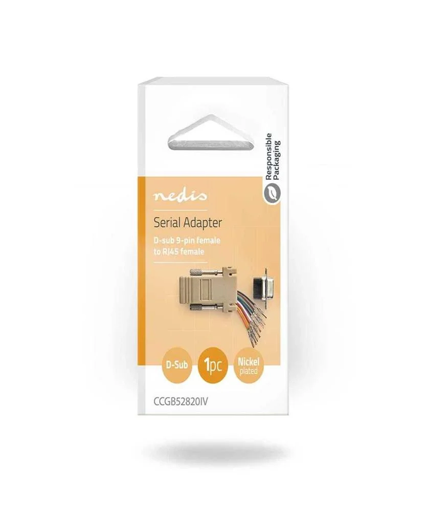 Adaptador D-Sub Fêmea de 9 Pinos Rj45 Feminino