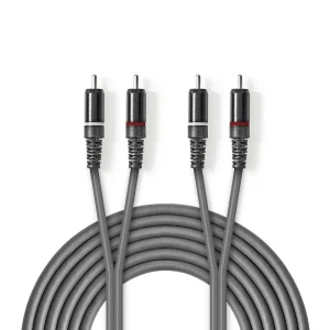 Cabo de Áudio Stereo  2x Rca Macho  2x Rca Mach.