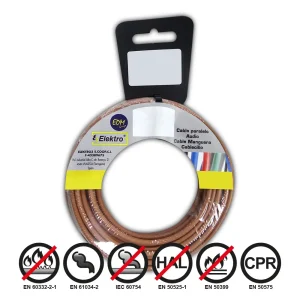 Rolo de Cabo Flexível Edm 2,5mm Castanho 50m