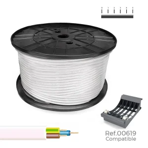 Mangueira Tubular H05vv-F, 3g2,5mm2, Branca 100m..