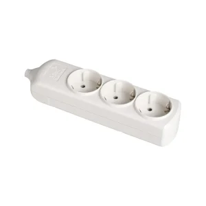 Bloco 3 Tomadas, com T/T Lateral 16a 250v. Branco