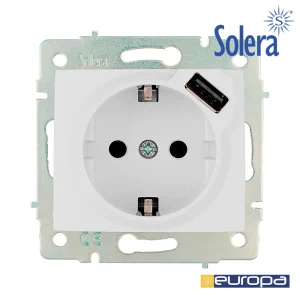 Base Bipolar com T/T Lateral 16a 250v com Usb Pow.