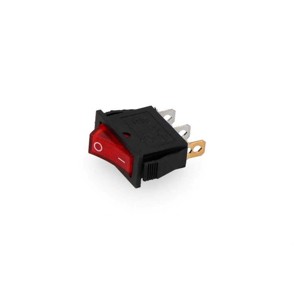 Interruptor de Luz Vermelho Encastrar Estreito 16a