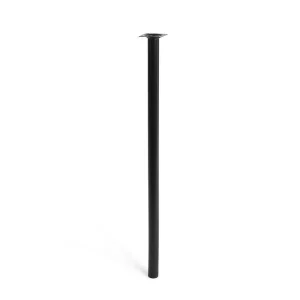 Pé Cilíndrico de Aço. Cor Preto Mod. 401g. Medida.